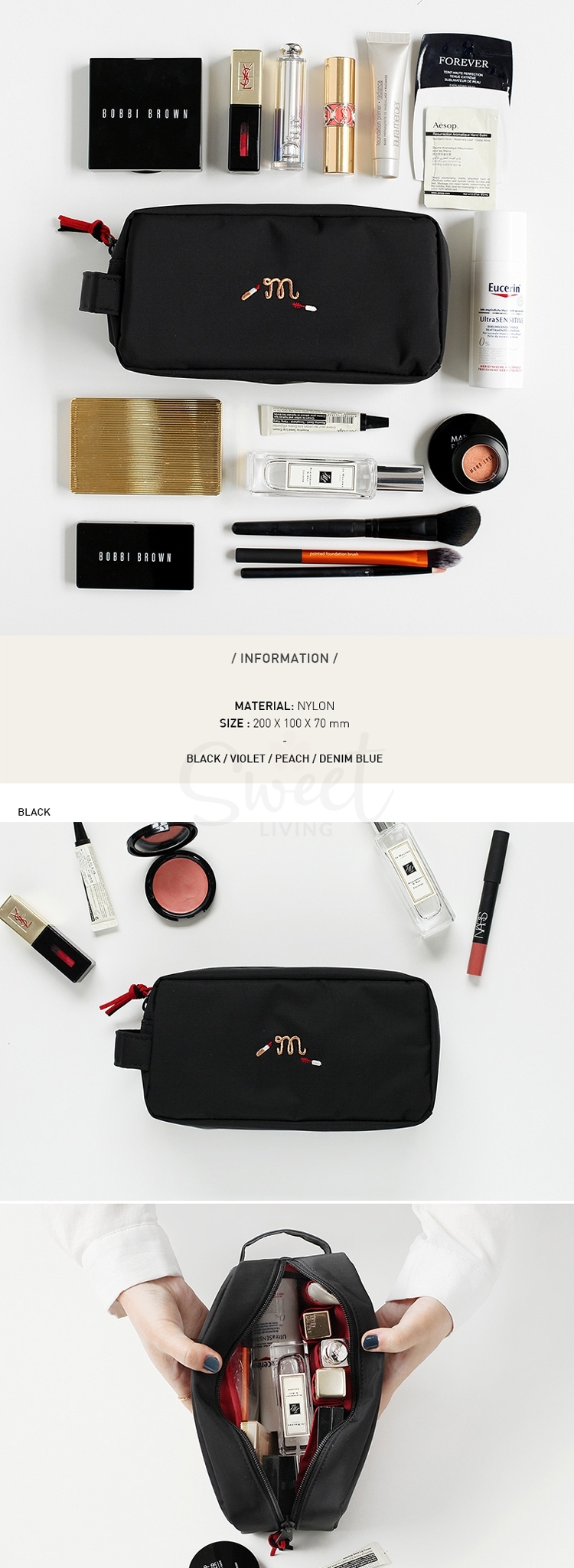 【韩国】2NUL 立体手提大容量化妆包 旅行口红笔刷收纳袋 For Your Makeup/ Makeup Bag -  - 7@ - Sweet Living