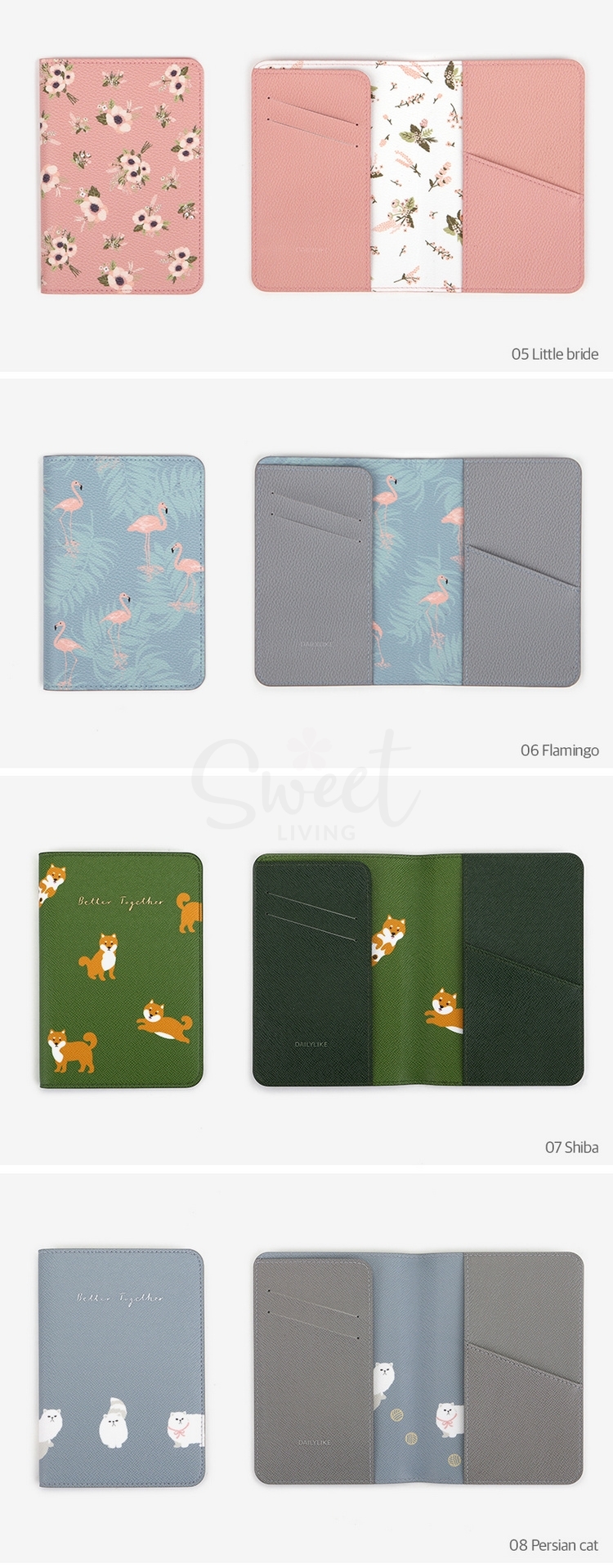 【韩国】Dailylike 时尚短款旅行护照夹 证件包/ Passport Pouch -  - 6@ - Sweet Living