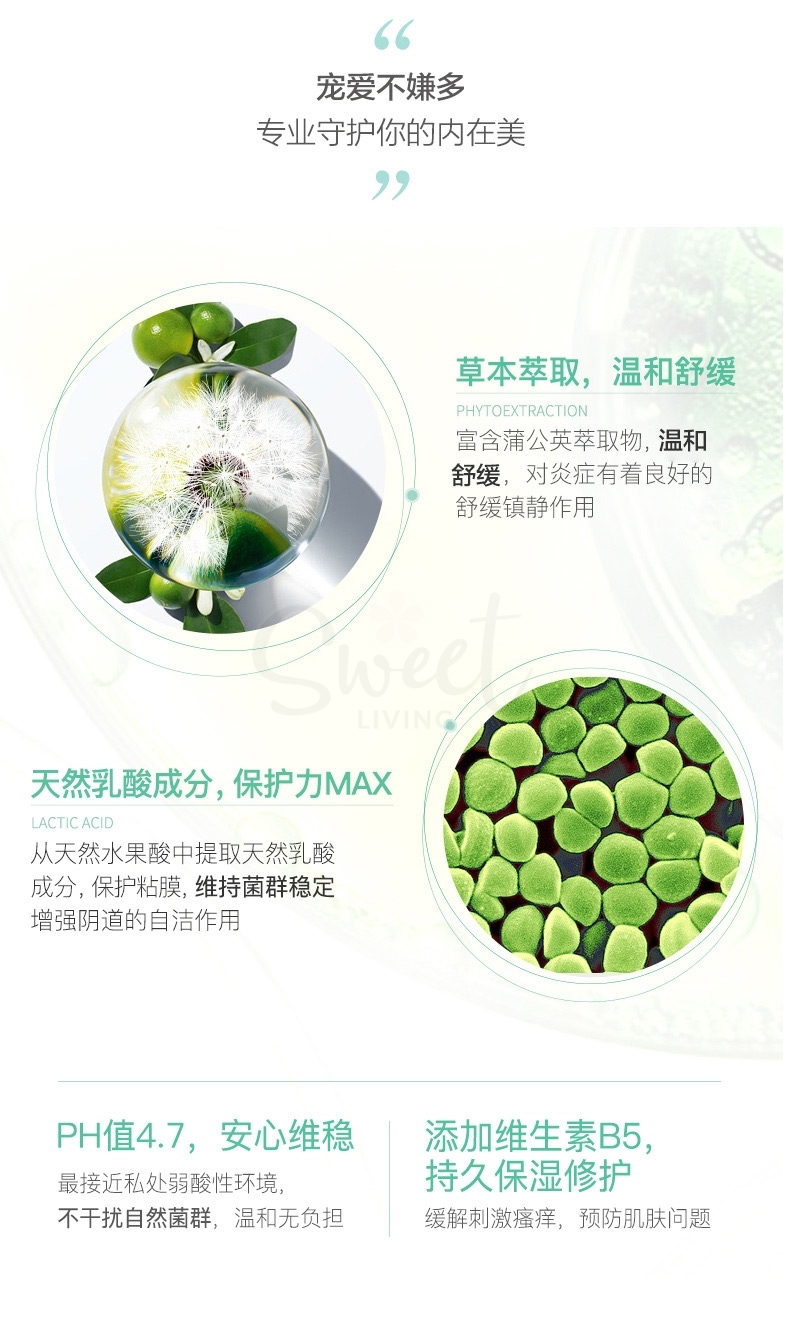 【日本】 Ziaja 齐叶雅 蒲公英私处护理液 杀菌止痒去异味洗液 /Intimate Wash (200ml) -  - 7@ - Sweet Living