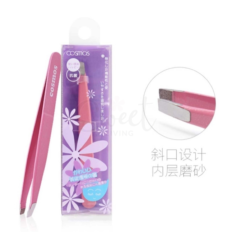 【台湾】COSMOS 钻技 不锈钢 修眉夹 斜口眉毛 镊子/ Eyebrow Tweezer -  - 1@ - Sweet Living