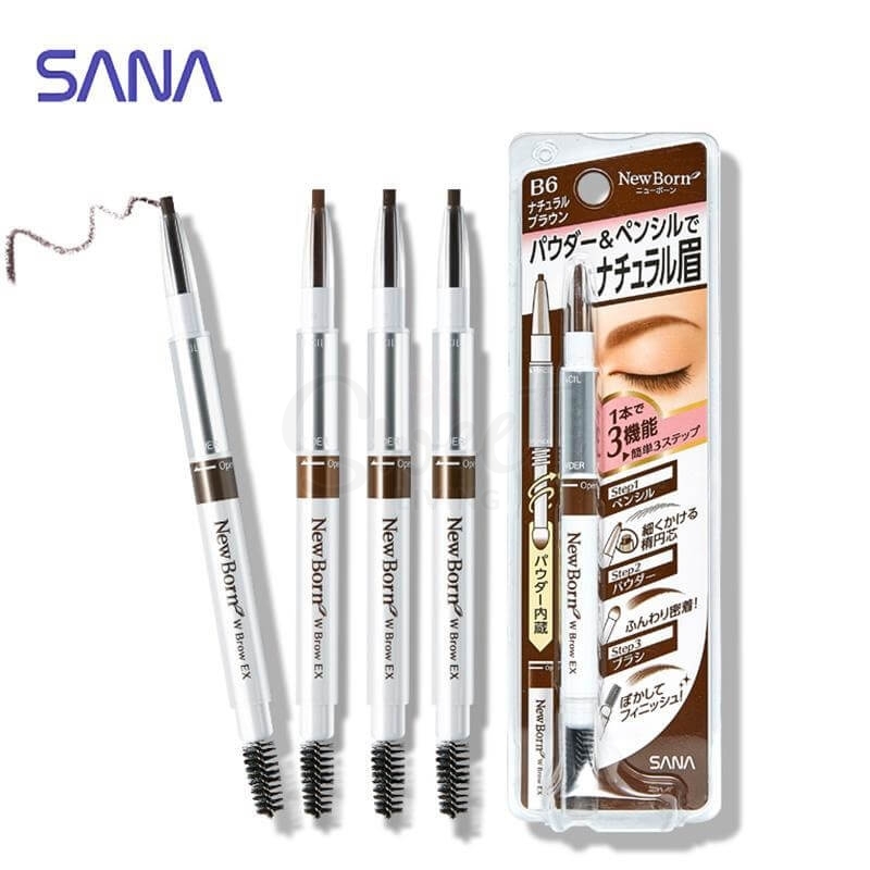 【日本】SANA  三合一眉笔 自然旋转双头 防水防汗不脱色/ Sana Eyebrow Pencil 3in1 -  - 1@ - Sweet Living