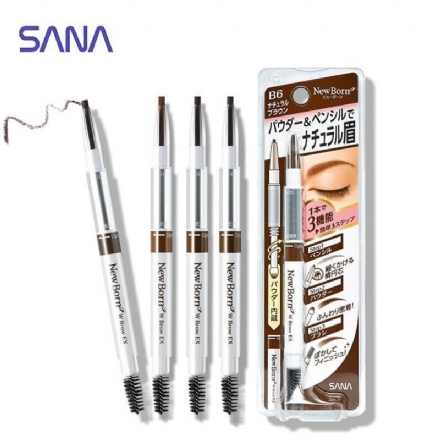 【日本】SANA  三合一眉笔 自然旋转双头 防水防汗不脱色/ Sana Eyebrow Pencil 3in1 - Sweet Living