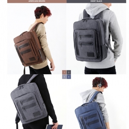 【韩国】 Monopoly  EASY CARRY BACKPACK HOMME 双肩包大容量旅行背包男士学院风书包 -  - 2    - Sweet Living