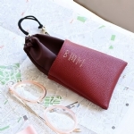 【韩国】 PLEPIC Holiday Sunny Pocket 简约气质布面拼接皮革眼镜袋 墨镜包 -  - 6    - Sweet Living