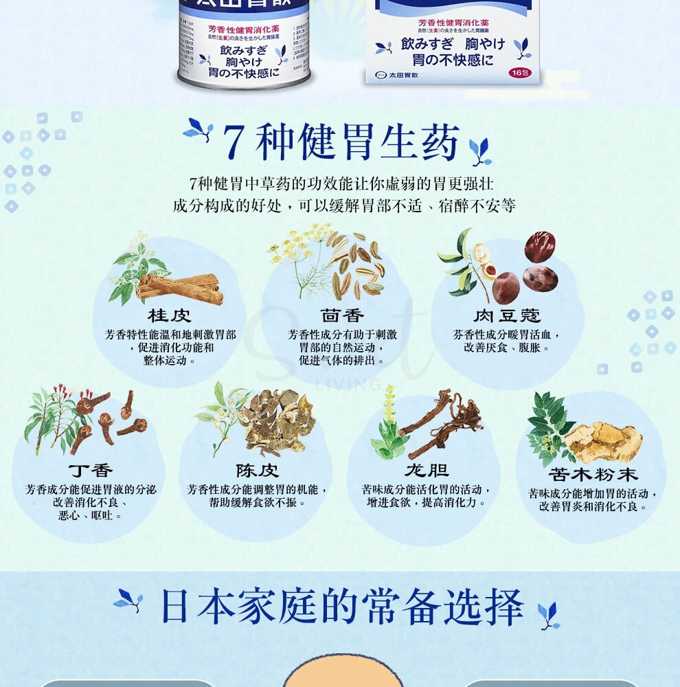 【日本】太田胃散 健胃养胃 肠胃不适消化不良饮酒过度 改善肠胃促进消化 新版 34包/盒/ Ohta's Isan -  - 4@ - Sweet Living