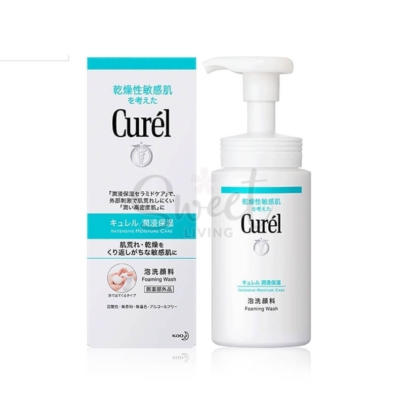 【日本】花王 KAO 珂润 润浸保湿洁颜泡沫 补水洁面乳 / Curel Foaming Wash 150ml -  - 1@ - Sweet Living