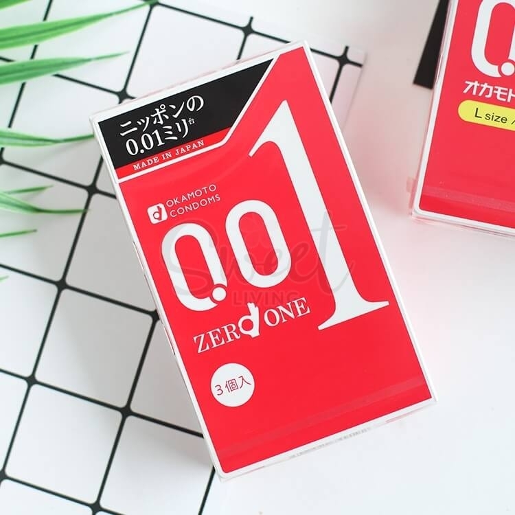 【日本】Okamoto 冈本001超薄安全套 真实体感 3个装  0.01 啫喱润滑款/0.03 多款入/ Condom -  - 2@ - Sweet Living