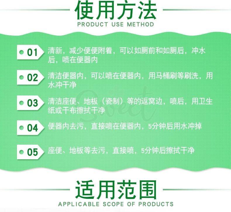 【日本】 KAO 花王 厕所清洁喷雾 马桶清洁剂洁厕液 泡沫喷雾 绿色柑橘薄荷香 /Bathroom Deodorizing Cleaning Spray (380ml) -  - 6@ - Sweet Living