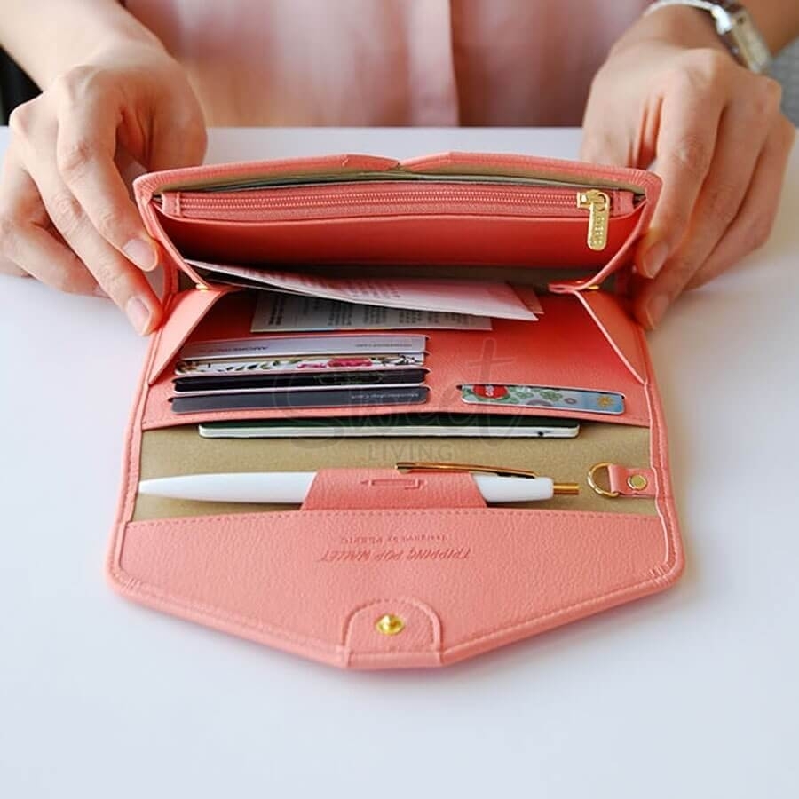 【韩国】 PLEPIC  TRIPPING CLUTCH 大容量旅行钱包 手拿包收纳包护照夹 -  - 1@ - Sweet Living