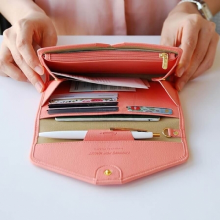 【韩国】 PLEPIC  TRIPPING CLUTCH 大容量旅行钱包 手拿包收纳包护照夹 - Sweet Living