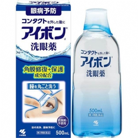 【日本】小林制药 洗眼液 缓解眼涩眼疲劳 温和清洁 舒适清凉 /Kobayashi Eyebon Eyewash Lotion Solution (500ml) - Sweet Living
