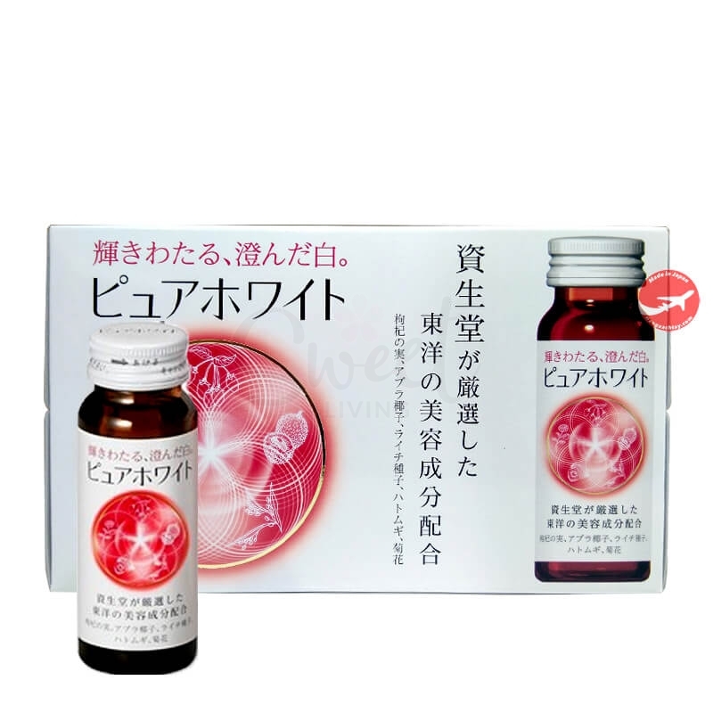 【日本】资生堂 Sheisdo Pure White Drink 焕白亮肤 胶原蛋白美白口服液50ml*10支入 -  - 1@ - Sweet Living