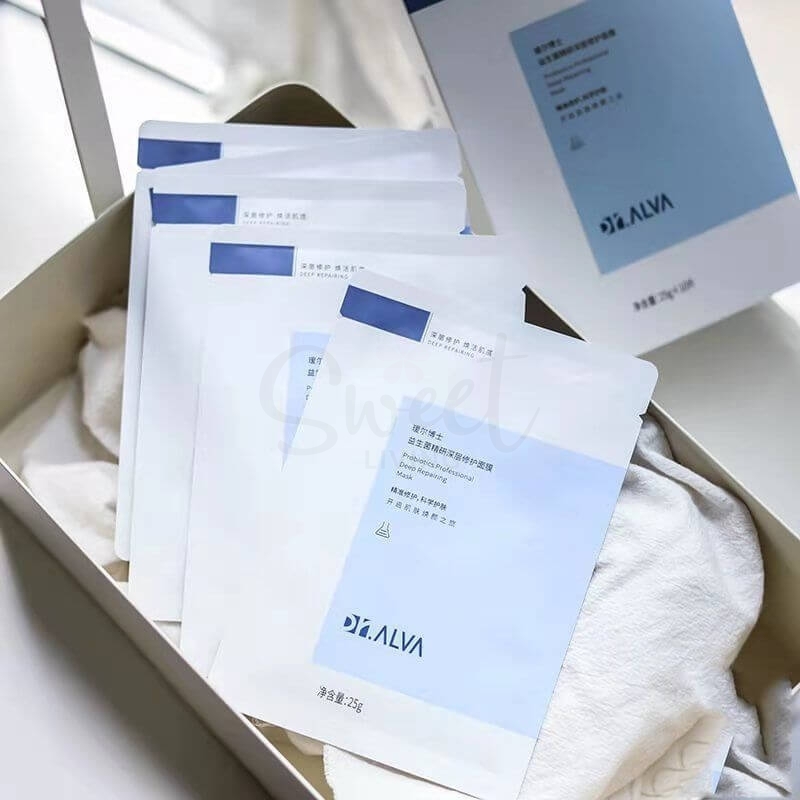 【中国】 Dr. Alva 医药品牌 瑷尔博士 益生菌面膜 补水保湿收缩毛孔 10片/盒/ Probiotic Balancing Repair Mask 10 pcs -  - 1@ - Sweet Living