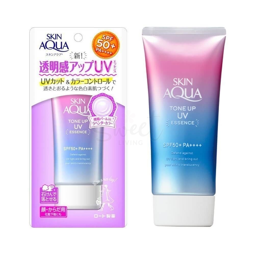 【日本】ROHTO 乐敦 SKIN AQUA 新碧 彩虹防晒 水感美容液精华防晒  70g SPF50+/ Sunblock Cream -  - 2@ - Sweet Living