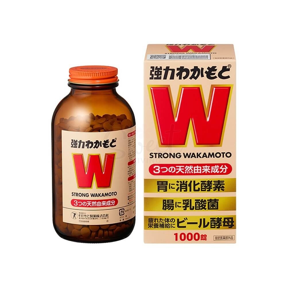 【日本】 WAKAMOTO 若元 胃肠锭 养胃丸 肠胃药 益生菌助消化护肠胃 1000锭 / Digestive Supplements 1000 pcs -  - 1@ - Sweet Living