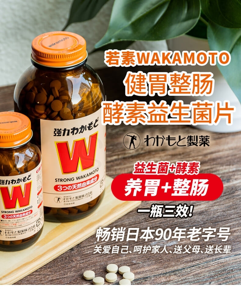 【日本】 WAKAMOTO 若元 胃肠锭 养胃丸 肠胃药 益生菌助消化护肠胃 1000锭 / Digestive Supplements 1000 pcs -  - 6@ - Sweet Living