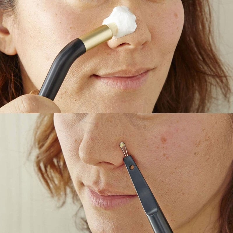 【日本】NOBLE  刮黑头暗疮挤痘痘 粉刺针 美容院专用 双头清洁刷/脸部粉刺夹/ Acne&Pore Care Tool -  - 5@ - Sweet Living