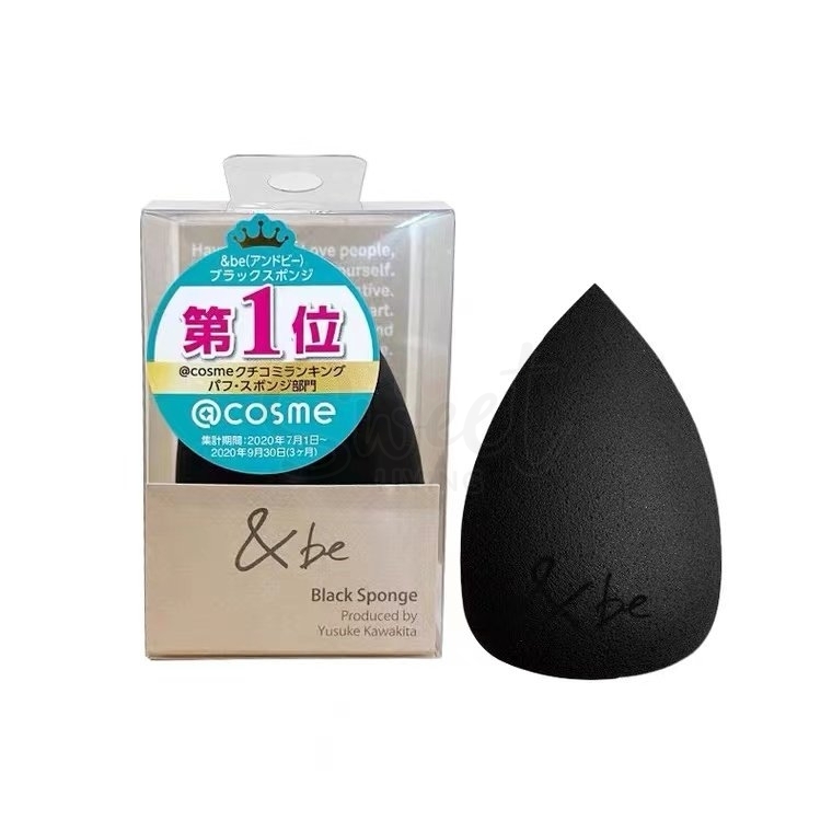 【日本】&be河北裕介 美妆蛋 海绵粉扑 适用粉底遮瑕蜜粉等 干湿两用/ Black Sponge / Makeup Sponge -  - @ - Sweet Living