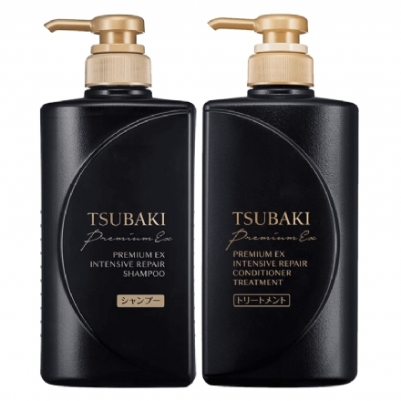 【日本】SHISEIDO资生堂 TSUBAKI丝蓓绮 黑椿 密集修护 洗发水护发素 400ml/瓶 / TSUBAKI Black Camellia Luxury Black Ion Repair Strong EX Shampoo/Conditioner - Sweet Living