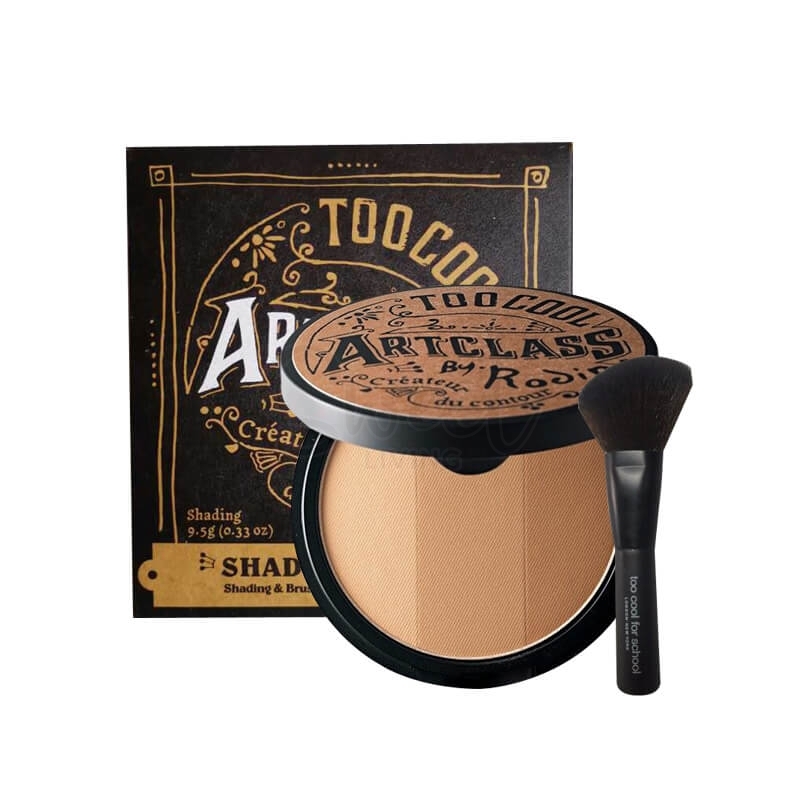 【韩国】Too cool for school 涂酷 美术课三色修容粉饼+修容刷 (修饰阴影鼻影侧影 打造立体V脸)/ Artclass By Rodin Shading Bronzer -  - 1@ - Sweet Living