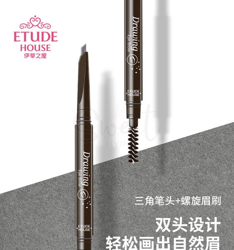 【韩国】Etude House 爱丽小屋 双头眉笔 双头旋转自动眉笔带眉刷 四色选/ Eyebrow Pencil with Brush -  - 7@ - Sweet Living