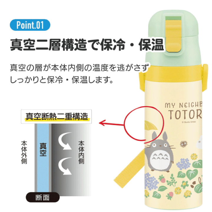 【日本】 Skater 超轻 儿童 三丽鸥/比卡丘/龙猫 联名 保温杯 保温保冷直饮水壶/ Insulated Bottle 470ml -  - 3@ - Sweet Living