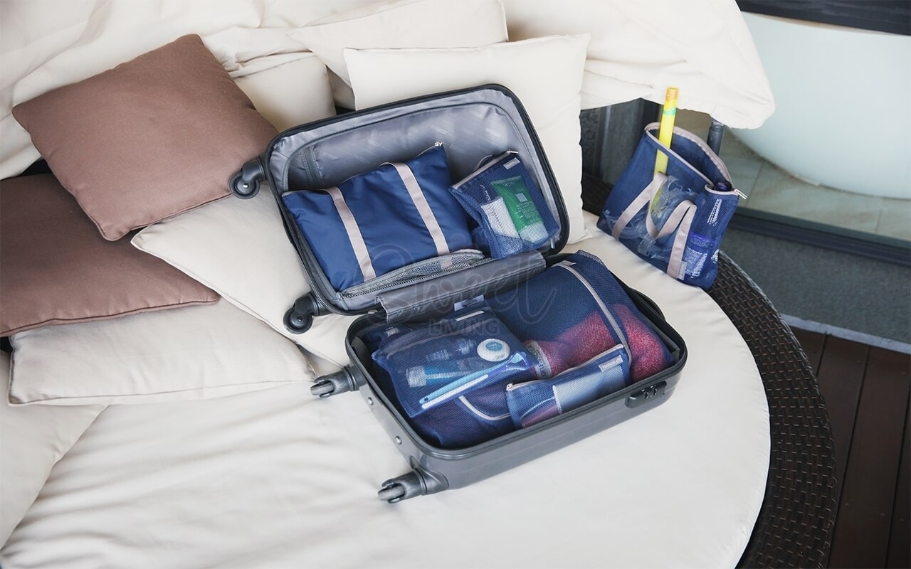 【韩国】By Full Deign Travelus Mesh Puch 旅行网孔衣物收纳包 拉链整理袋 大号XL 42x38cm -  - 3@ - Sweet Living