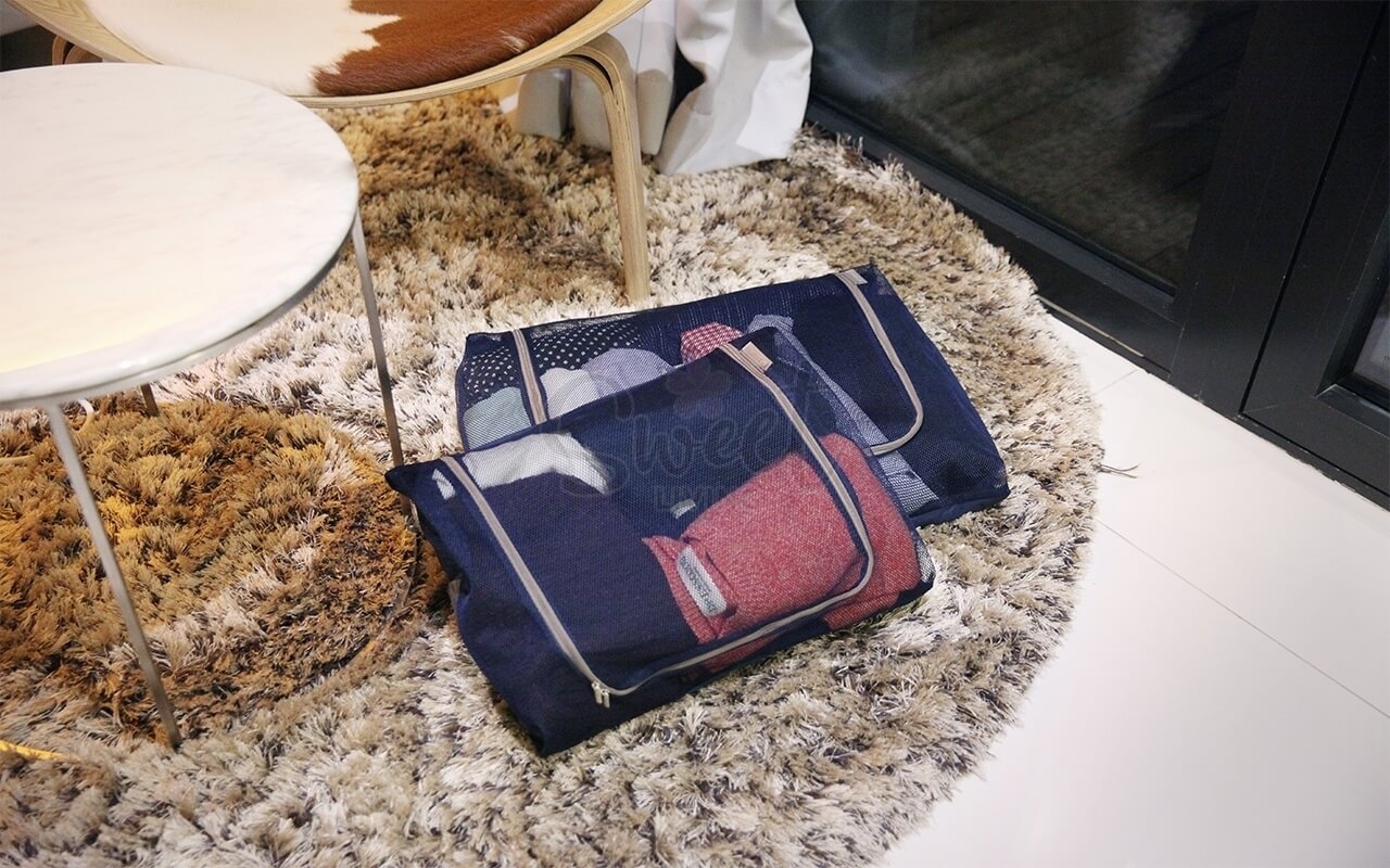 【韩国】By Full Deign Travelus Mesh Puch 旅行网孔衣物收纳包 拉链整理袋 大号XL 42x38cm -  - 17@ - Sweet Living