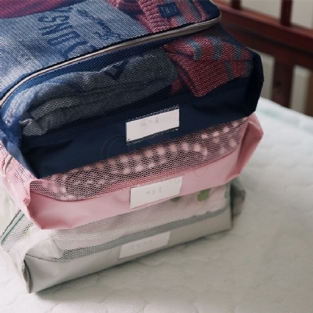 【韩国】By Full Deign Travelus Mesh Puch 旅行网孔衣物收纳包 拉链整理袋 超大号XXL 49x45cm - Sweet Living