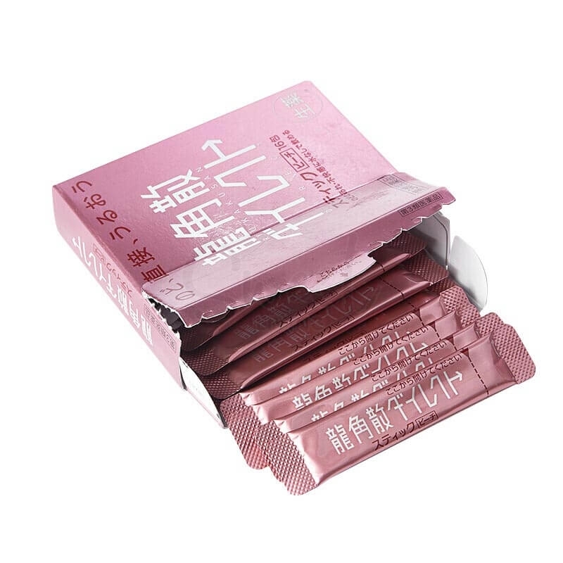 【日本】 RYUKAKUSAN 龙角散 润喉粉 薄荷味/蜜桃味 16包/ Herbal Sore Throat Relief Powder -  - 4@ - Sweet Living