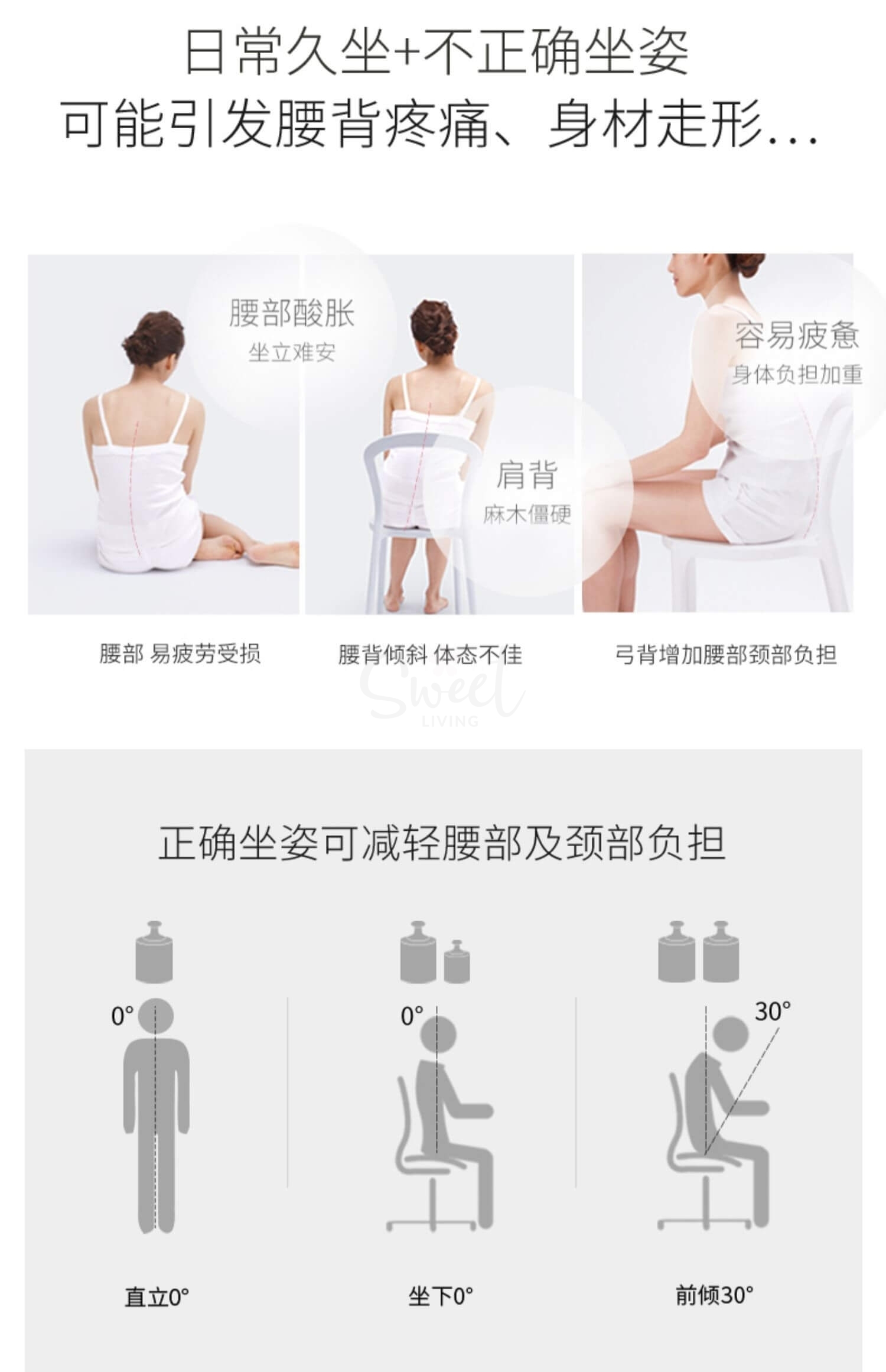 【日本】MTG 花瓣坐垫 矫正坐姿 护腰椎 办公室靠垫 久坐背部矫正神器 抗菌面料升级款 最新版第三代 灰色/ Back Cousion -  - 8@ - Sweet Living