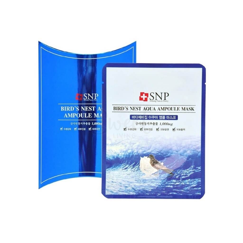 【韩国】 SNP 燕窝海洋补水面膜 10片/盒 / Bird’s Nest Aqua Ampoule Mask 10 sheets -  - 1@ - Sweet Living