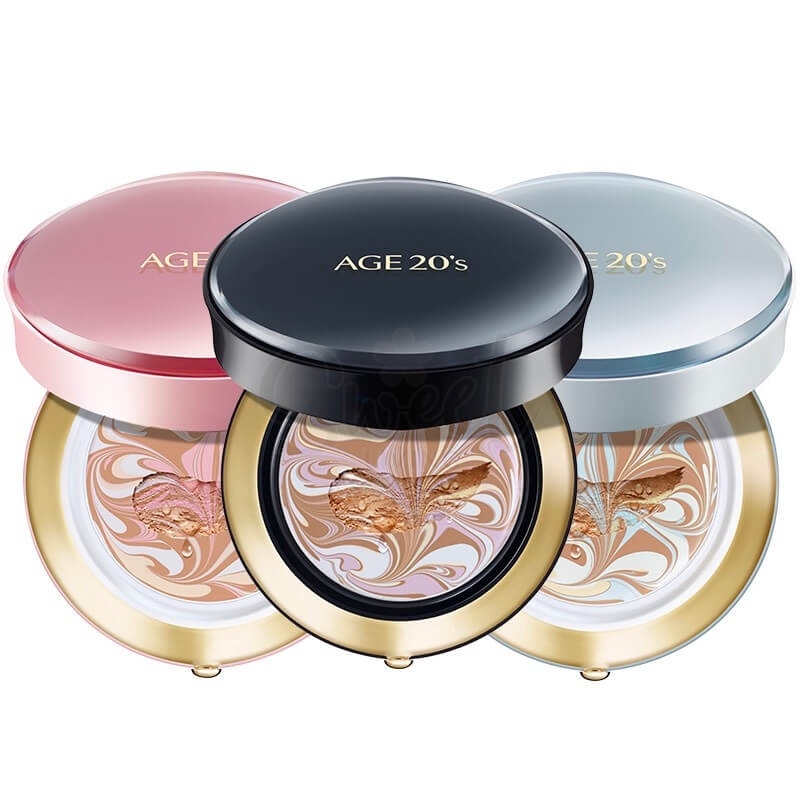 【韩国】 AGE 20's 爱敬 气垫BB霜 粉底液 黑金 遮瑕修颜定妆提亮 21号象牙白(一盒+二替换芯)/Age 20 Essence Cover Pact Moisture Set (SPF 50+ PA+++) -  - 11@ - Sweet Living