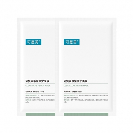 【中国】医药品牌 巨子生物 可复美  净痘清颜修护面膜 敏感肌积雪草保湿补水舒缓 五片/盒 / Comfy Clear Acne Fresh Repair Mask 25g*5pcs - Sweet Living