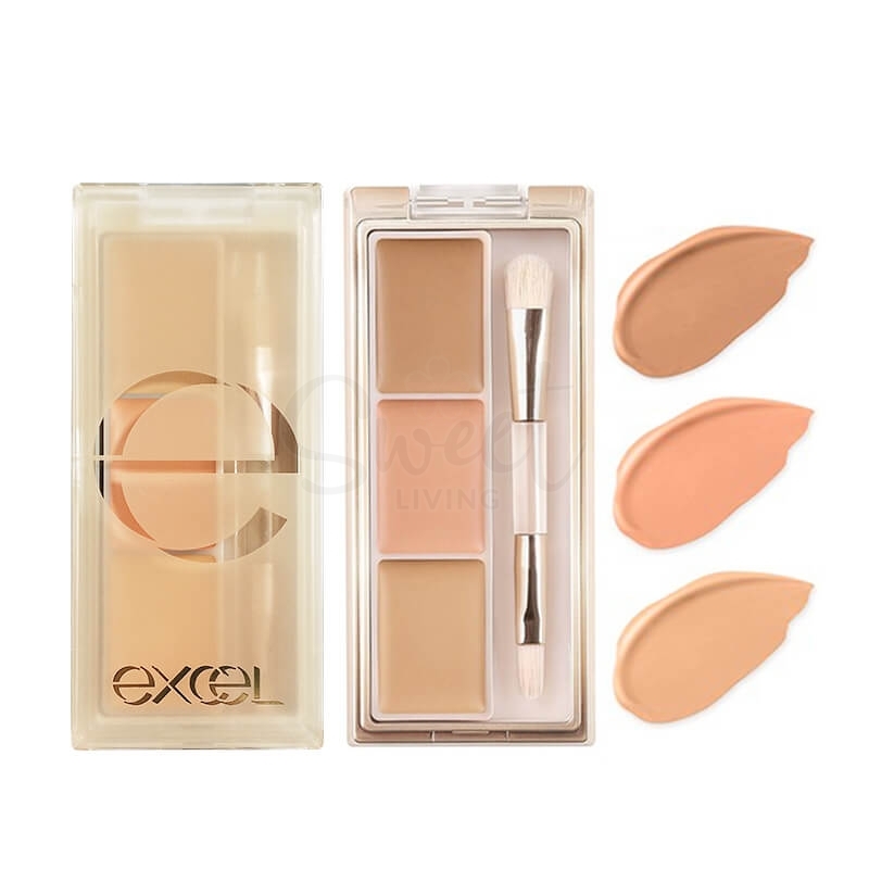 【日本】SANA Excel 完美修饰三色遮瑕盘/Concealer Palette -  - 1@ - Sweet Living
