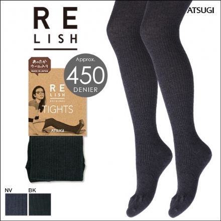 【日本】 Atsugi 厚木 黑色发热打底连裤袜 丝袜 450D 保暖显瘦 竖纹黑色/ thermal fleece-lined tights -  - 7    - Sweet Living