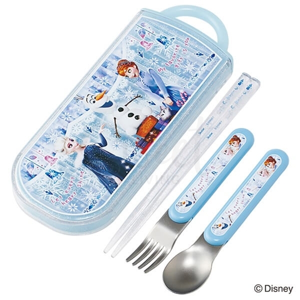 【日本】skater 不锈钢儿童学生外出便携餐具套组 冰雪奇缘/恐龙系列 附赠姓名贴/ Portable Spoon and Fork -  - 20@ - Sweet Living