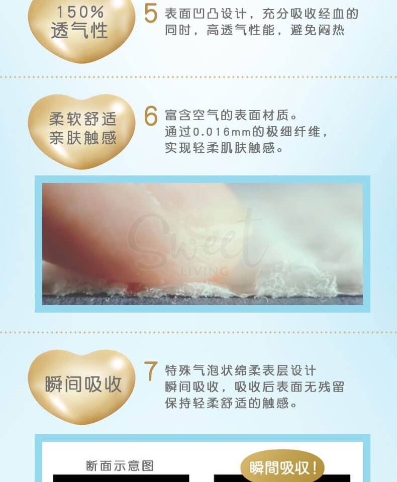 【日本】花王 KAO LAURIER 乐而雅 素肌 F系列 卫生巾 多款size入/ Feminine Period Pads -  - @ - Sweet Living