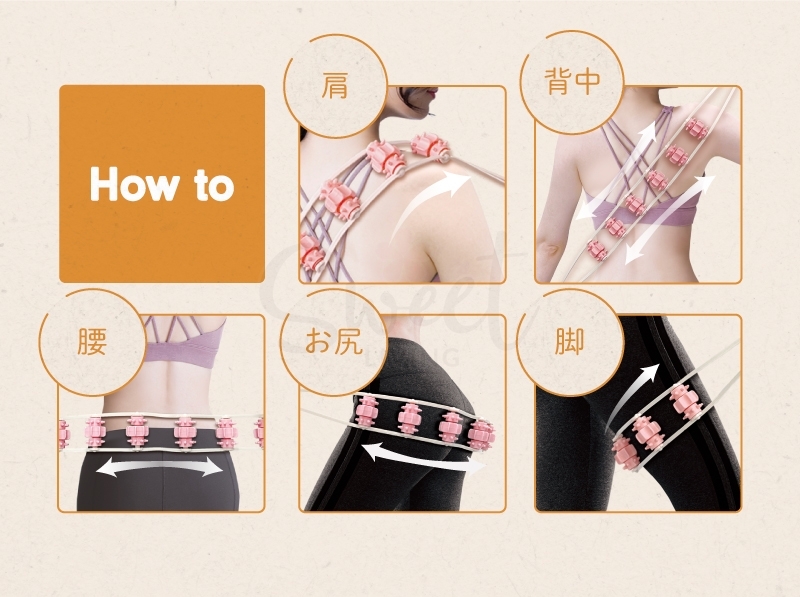 【日本】 Beauty World 背部身体按摩滚轮 全身放松按摩器 / Full body Massage Roller -  - 5@ - Sweet Living