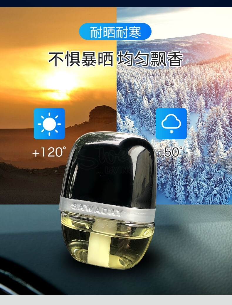 【日本】小林制药 SAWADAY 车载香水清香剂 车载香水夹/ Kobayashi Car Air Freshener Clip (6ml) -  - 8@ - Sweet Living