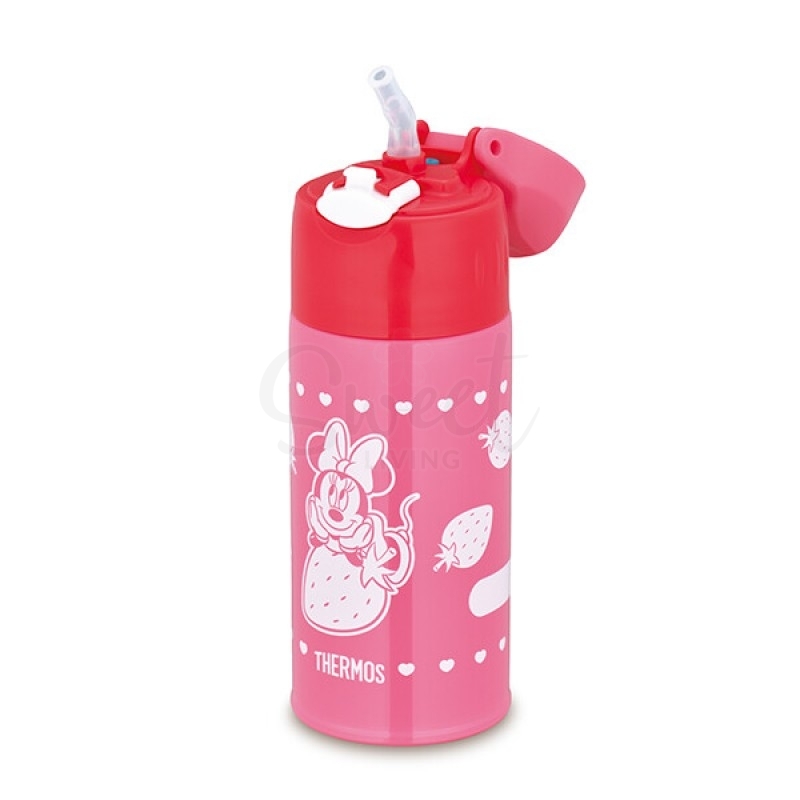 【日本】THERMOS 膳魔师 儿童保温杯 便携儿童吸管杯 不锈钢水杯 米奇米妮款 附赠斜挎背带水杯套 400ml/600ml / Insulated Kids Bottle -  - 4@ - Sweet Living