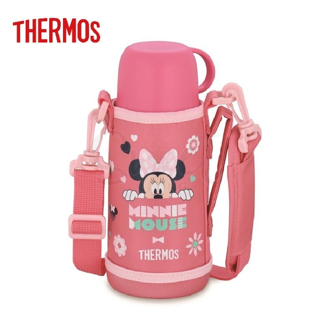 【日本】THERMOS 膳魔师 儿童保温杯 便携儿童吸管杯 不锈钢水杯 米奇米妮款 附赠斜挎背带水杯套 400ml/600ml / Insulated Kids Bottle -  - 6@ - Sweet Living