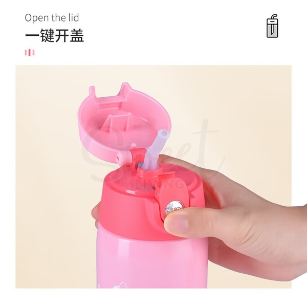 【日本】THERMOS 膳魔师 儿童保温杯 便携儿童吸管杯 不锈钢水杯 米奇米妮款 附赠斜挎背带水杯套 400ml/600ml / Insulated Kids Bottle -  - 11!!@ - Sweet Living