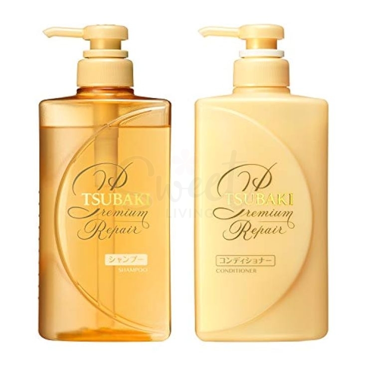 【日本】SHISEIDO 资生堂 Tsubaki 丝蓓绮洗护 金椿系列 柔顺亮泽滋养修护 洗发水 护发素 450ml/瓶/ SHISEIDO TSUBAKI  Refreshing Shampoo/Conditioner -  - 8@ - Sweet Living