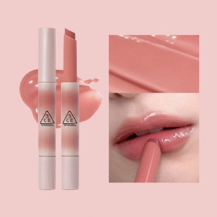 【韩国 3CE】 新品融光唇冻 细管镜面固体唇膏/口红 #Softest 沁心白桃 /Milky Shadow 半日茶 -  - 2    - Sweet Living
