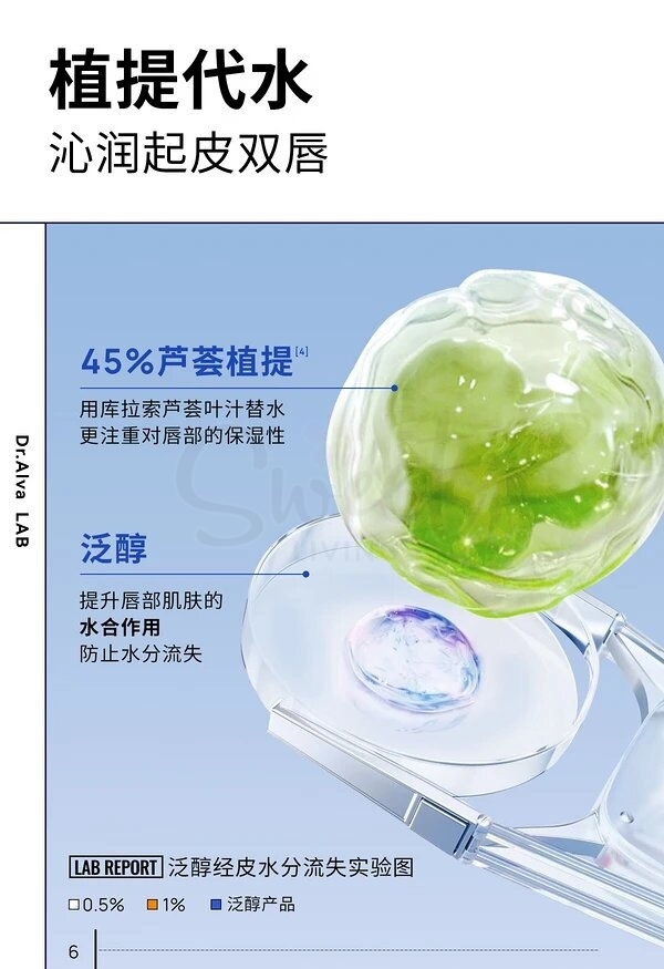 【中国】 Dr.Alva 医药品牌福瑞达  瑷尔博士 奶酪唇霜 2.0升级版 金属按摩头 保湿滋润缓解干裂唇纹/ Lip Balm  8g -  - 5@ - Sweet Living