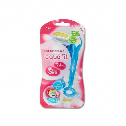 【日本】KAI 贝印 刮毛刀 剃毛刀 Aqua Fit 弹力美体刀 身体用 3支/盒/  Body Razor -  - 7    - Sweet Living