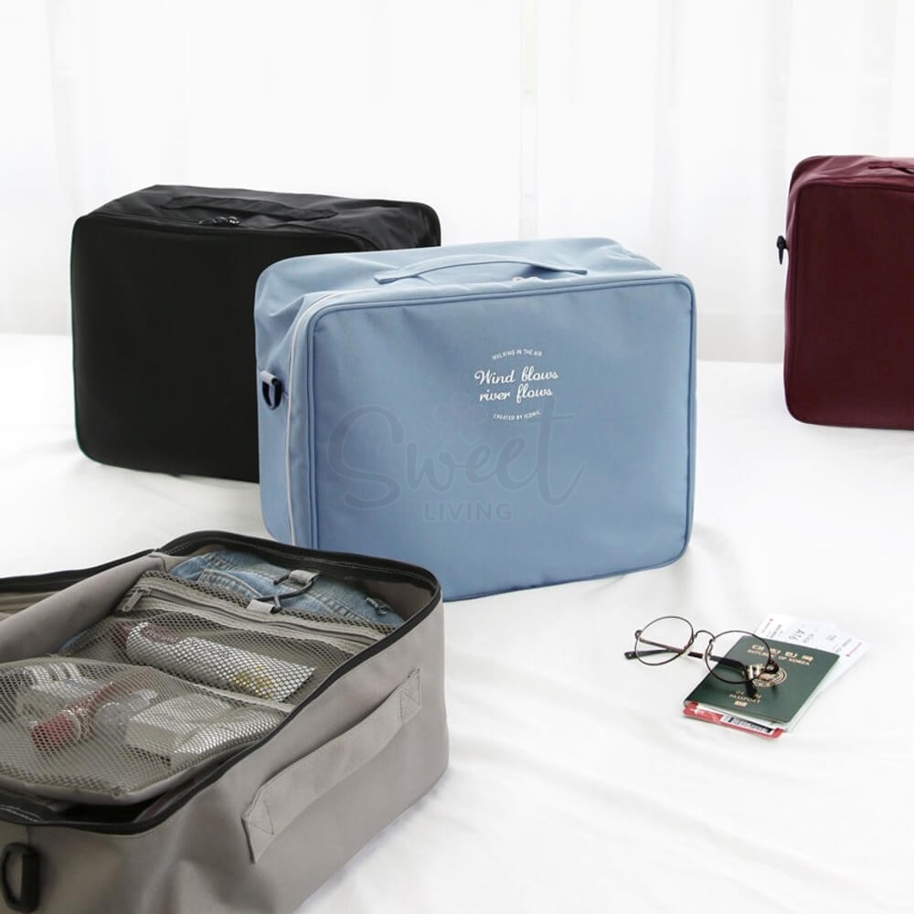 【韩国】Iconic 双用行李箱旅行收纳包 衣物整理 附赠可悬挂式洗漱包 /Two way trunk travel organizer pouch bag -  - @ - Sweet Living