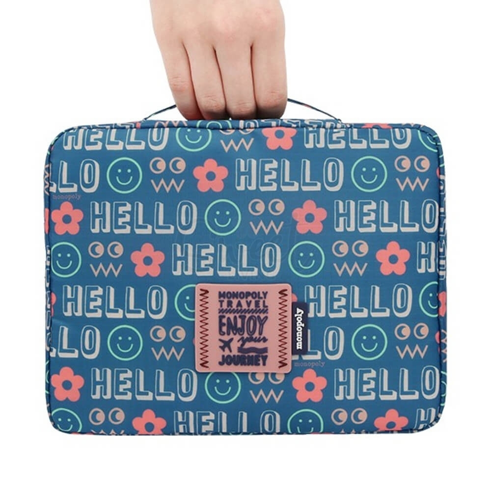 【韩国】MONOPOLY 旅行洗漱收纳包多功能化妆包 大号 Grand 18cmx23cm 翻盖款/ Toiletry Bag -  - 4@ - Sweet Living