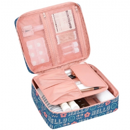 【韩国】MONOPOLY 旅行洗漱收纳包多功能化妆包 大号 Grand 18cmx23cm 翻盖款/ Toiletry Bag - Sweet Living